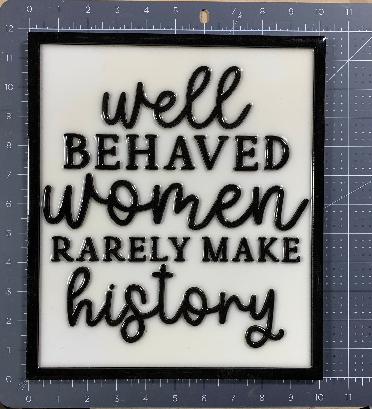 Individually Crafted Home Decor Sign -Well Behaved Women (10” x 12”)