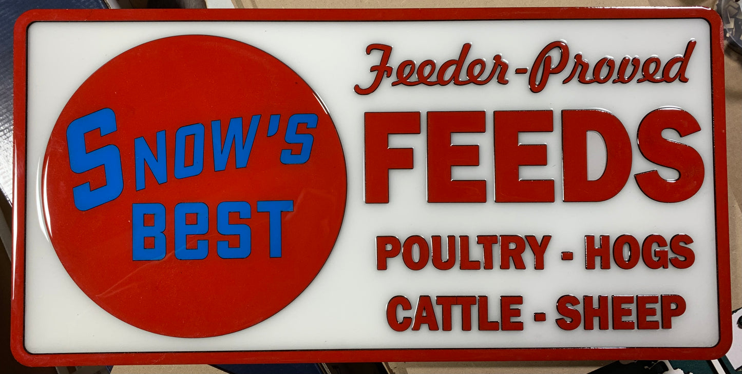 Individually Crafted Vintage Wood Farm Feed Sign