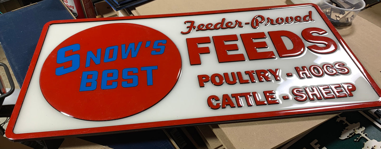 Individually Crafted Vintage Wood Farm Feed Sign