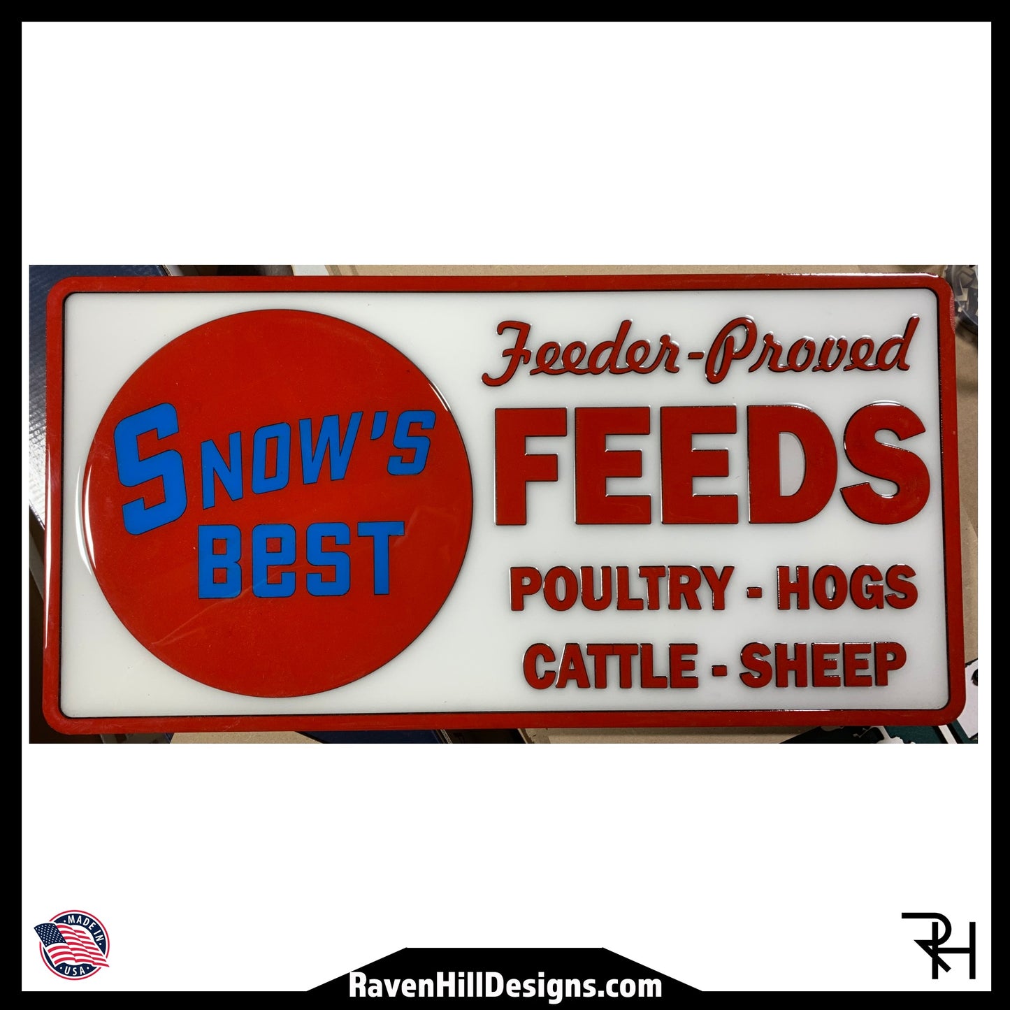 Individually Crafted Vintage Wood Farm Feed Sign