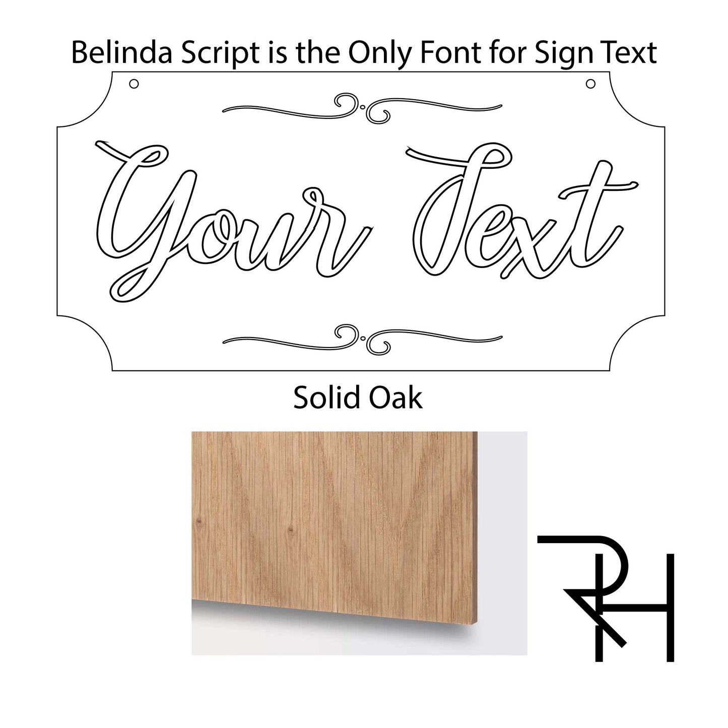 Script Lettering Laser Cut Sign (6 inches tall)