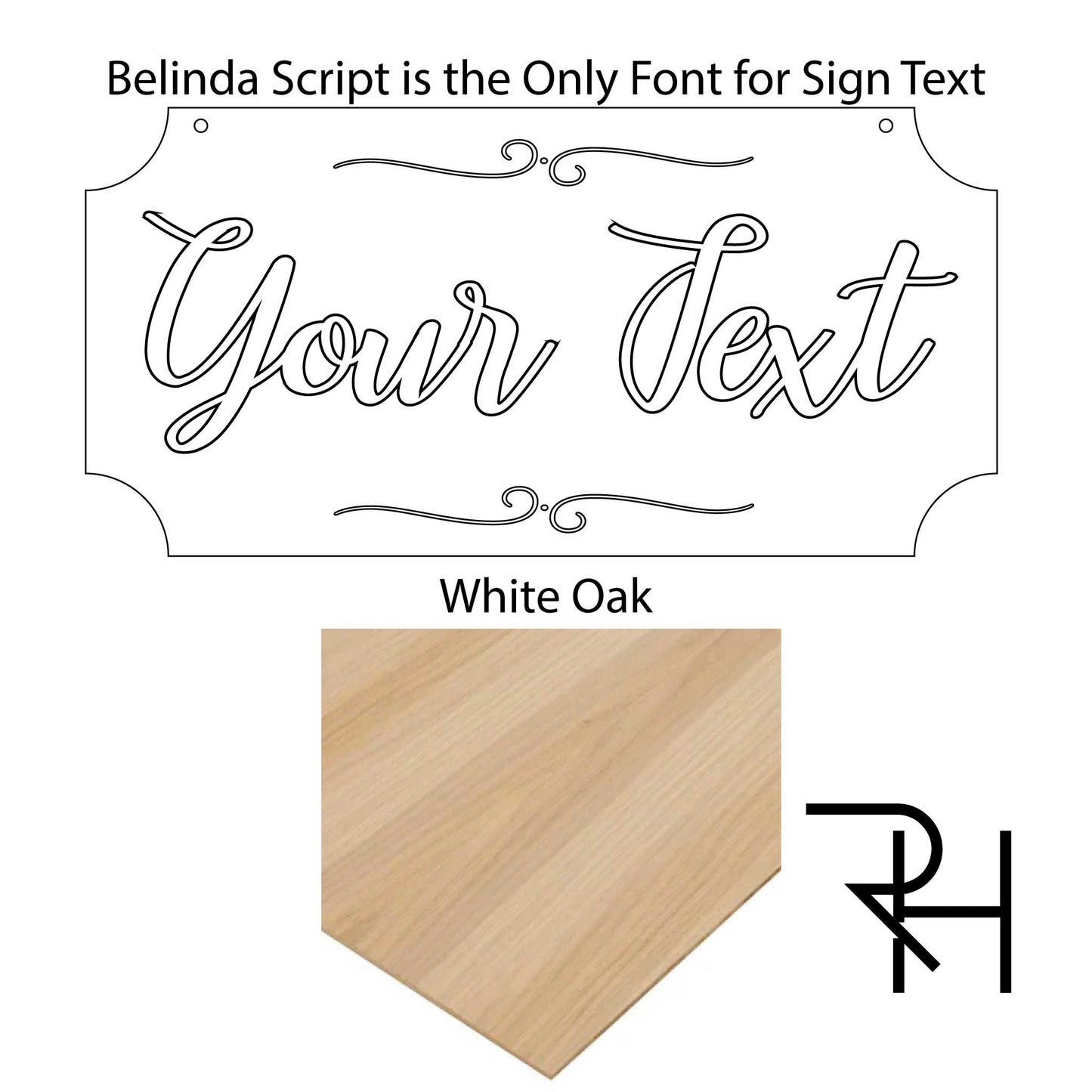 Script Lettering Laser Cut Sign (6 inches tall)