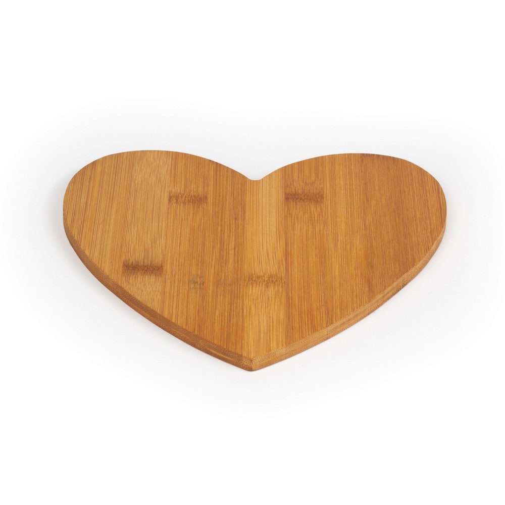 Heart Shaped Bamboo Cutting Board 8.5" x 9" x .35"